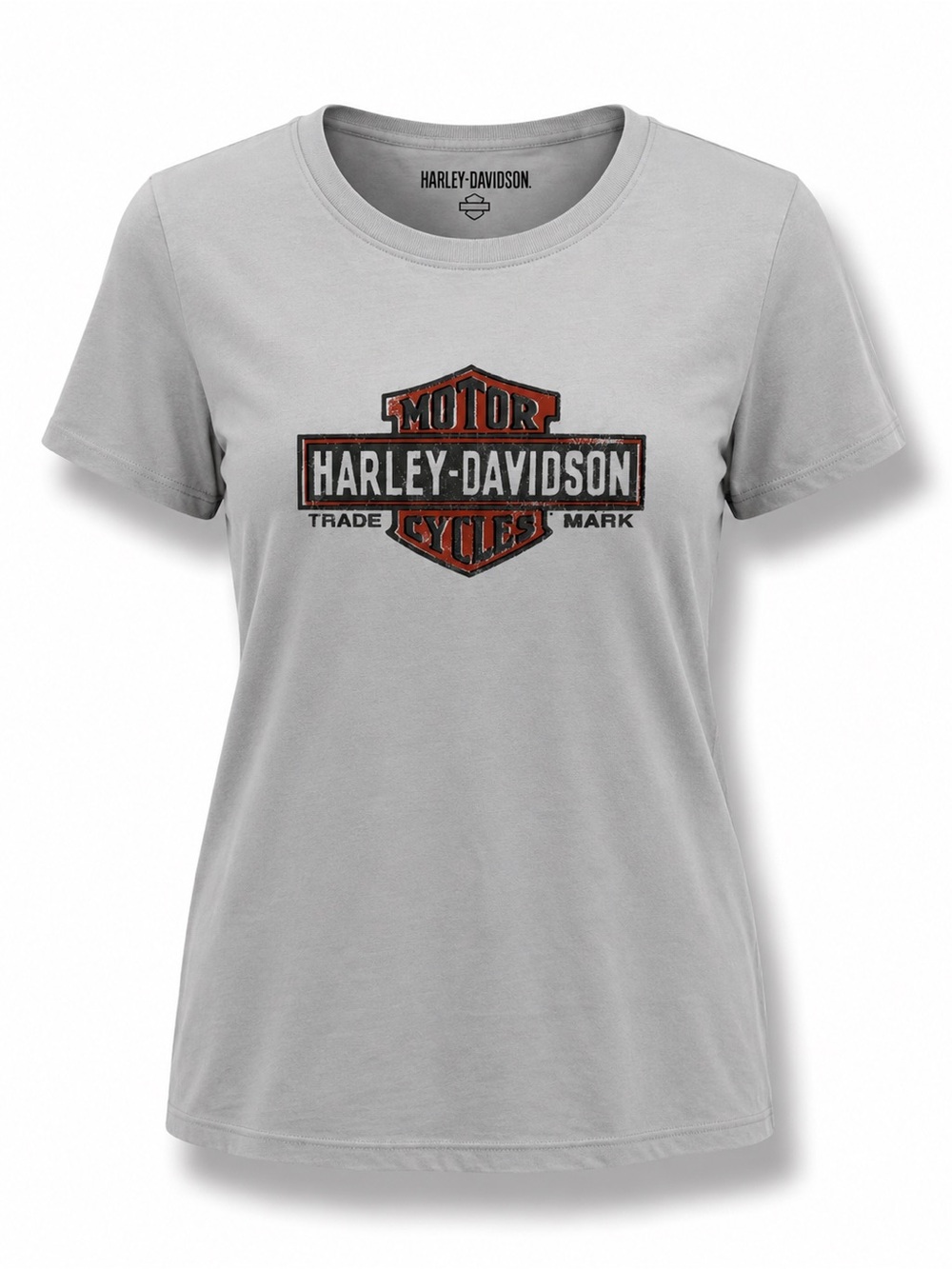 NWT Harley-Davidson Gray Logo Graphic Tee Shirt Women’s Crew Neck Biker Cotton
